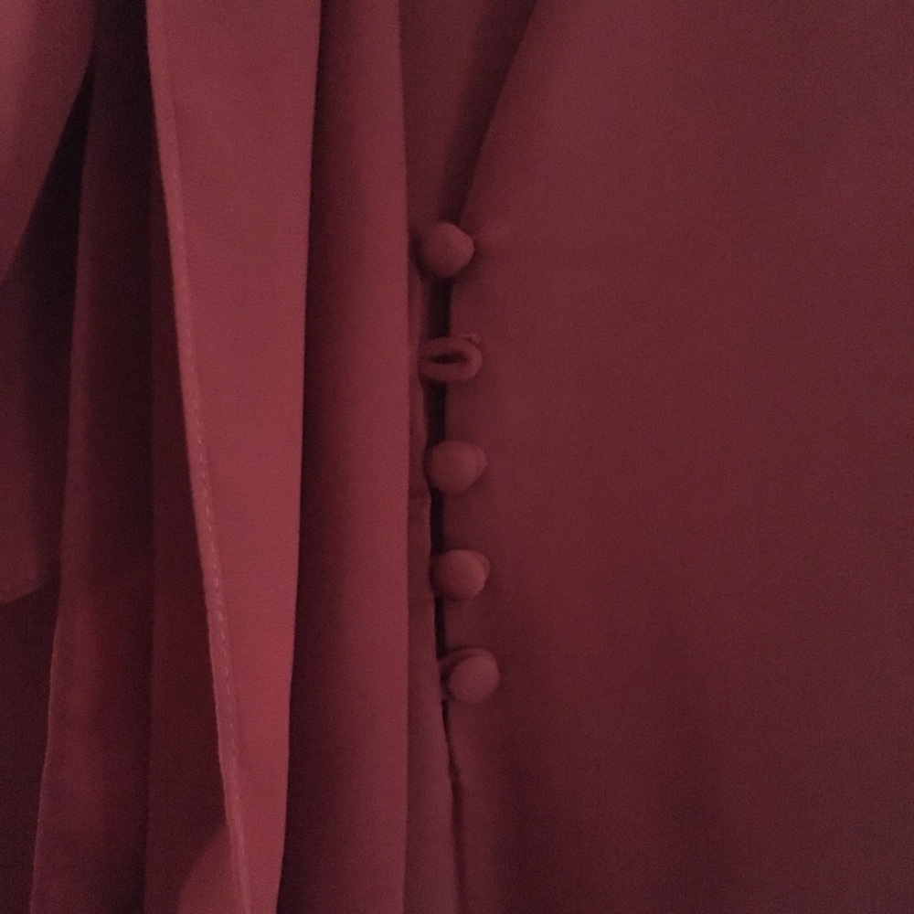 L’Academie | Maroon REVOLVE 70s Dress in Cabernet - Picture 4 of 7